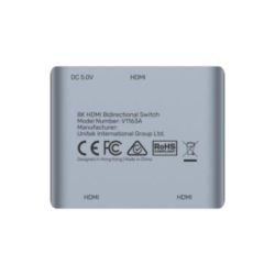 Unitek dwukierunkowy przełącznik HDMI 2.1 8K 60Hz, 4K 120Hz 2na1