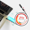 Unitek czarny kabel, Przedłużacz USB-C 10Gbps 4K 60Hz, PD 100W 1,5 m