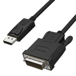 Unitek czarny konwerter z DisplayPort (DP) na DVI, kabel 1,8m, Y-5118BA BOX