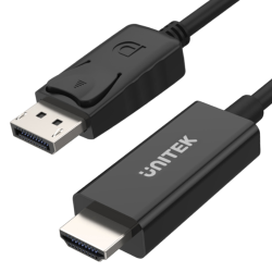 Unitek czarny przewód z DisplayPort DP na HDMI 1,8m Y-5118CA BOX FullHD