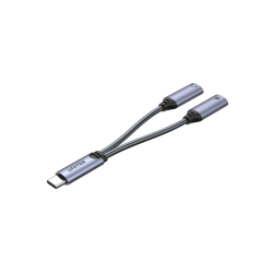 Unitek Adapter USB-C na 2 x port USB-C audio i 18W, ładuj i słuchaj