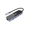 Unitek Hub aluminiowy USB-C 3.1 na RJ-45 3xUSB-A HDMI 1.4 4K 30Hz PD 100W