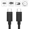 Unitek przewód / kabel czarny USB-C do USB-C 1m