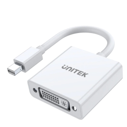 Unitek biały Adapter / przejściówka z miniDisplayPort na DVI FullHD 1080p