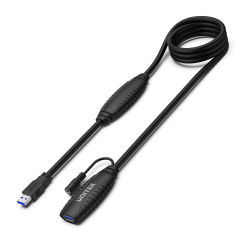 Unitek czarny przedłużacz, wzmacniacz sygnału, USB 3.1 Gen 1 15m