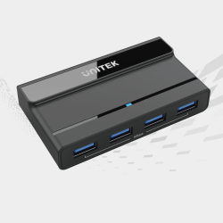 Unitek przełącznik KVM 4x USB-A 5Gbps aktywny, 2 wejścia USB-C