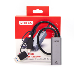 Unitek Adapter karta sieciowa USB-A USB-C na RJ45 2,5 Gbps Ethernet LAN