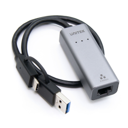 Unitek Adapter karta sieciowa USB-A USB-C na RJ45 2,5 Gbps Ethernet LAN