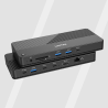 Unitek Przełącznik KVM 4K 60Hz Hub USB, LAN 1Gbps, SD, microSD, USB-C