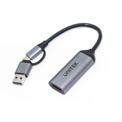 Unitek Grabber video USB-C/A, 4K 30Hz HDMI 1.4b, wyjście 1080p 30Hz