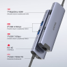 Unitek Aktywny Hub USB-C do 2x USB-A, USB-C, HDMI 1.4b, RJ-45 LAN, PD 100W