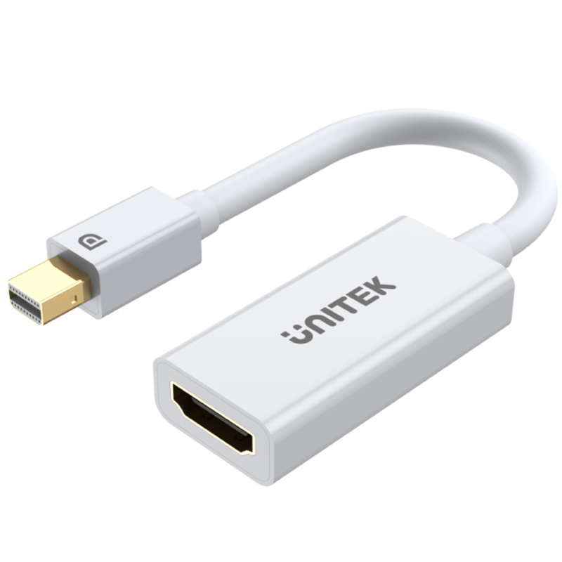 Unitek Y-6331 biały adapter/ konwerter z miniDisplayPort na HDMI do 4K