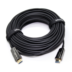 Unitek czarny przewód kabel optyczny HDMI 2.0 AOC 4K 60Hz 25m, 7.1, 18Gbps
