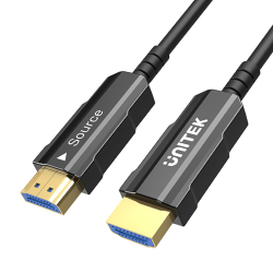 Unitek czarny przewód kabel optyczny HDMI 2.0 AOC 4K 60Hz 25m, 7.1, 18Gbps