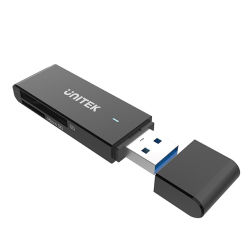 Unitek czarny czytnik kart USB 3.0 - SD i microSD, SDHC