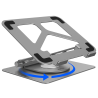 Unitek Podstawka srebrna pod laptopa USB-C HDMI 4K PD LAN, 100W max. 6 KG