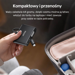 Unitek Adapter USB-C na HDMI 4K 30Hz i VGA FullHD 1080p 60Hz 2 moni na raz
