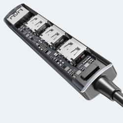 Unitek Hub USB-A na 1x USB-A 5 Gbps, 3x USB-A 2.0, aluminium