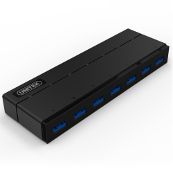 Unitek Y-3184 czarny hub USB na 7x USB 3.0 z zasilaczem i BC 1.2