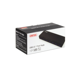 Unitek Y-3184 czarny hub USB na 7x USB 3.0 z zasilaczem i BC 1.2
