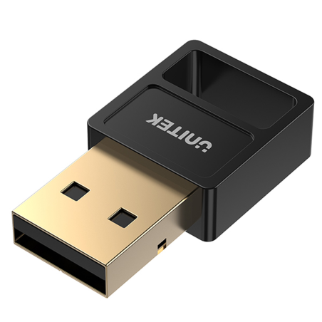 Unitek adapter Bluetooth v 5.3 BLE EDR USB-A czarny do max 7 urządzeń 30m