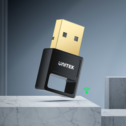 Unitek adapter Bluetooth v 5.3 BLE EDR USB-A czarny do max 7 urządzeń 30m