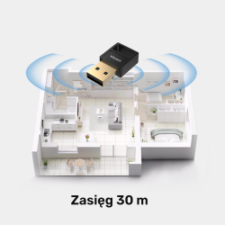 Unitek adapter Bluetooth v 5.3 BLE EDR USB-A czarny do max 7 urządzeń 30m
