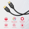 Unitek czary przewód kabel HDMI 2.0 4K 60Hz 1,5m HDR