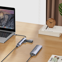 Unitek Hub USB-C do 1x USB-A 5 Gbps, 3x USB-A 2.0, aluminium
