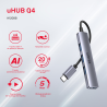 Unitek Hub USB-C do 1x USB-A 5 Gbps, 3x USB-A 2.0, aluminium